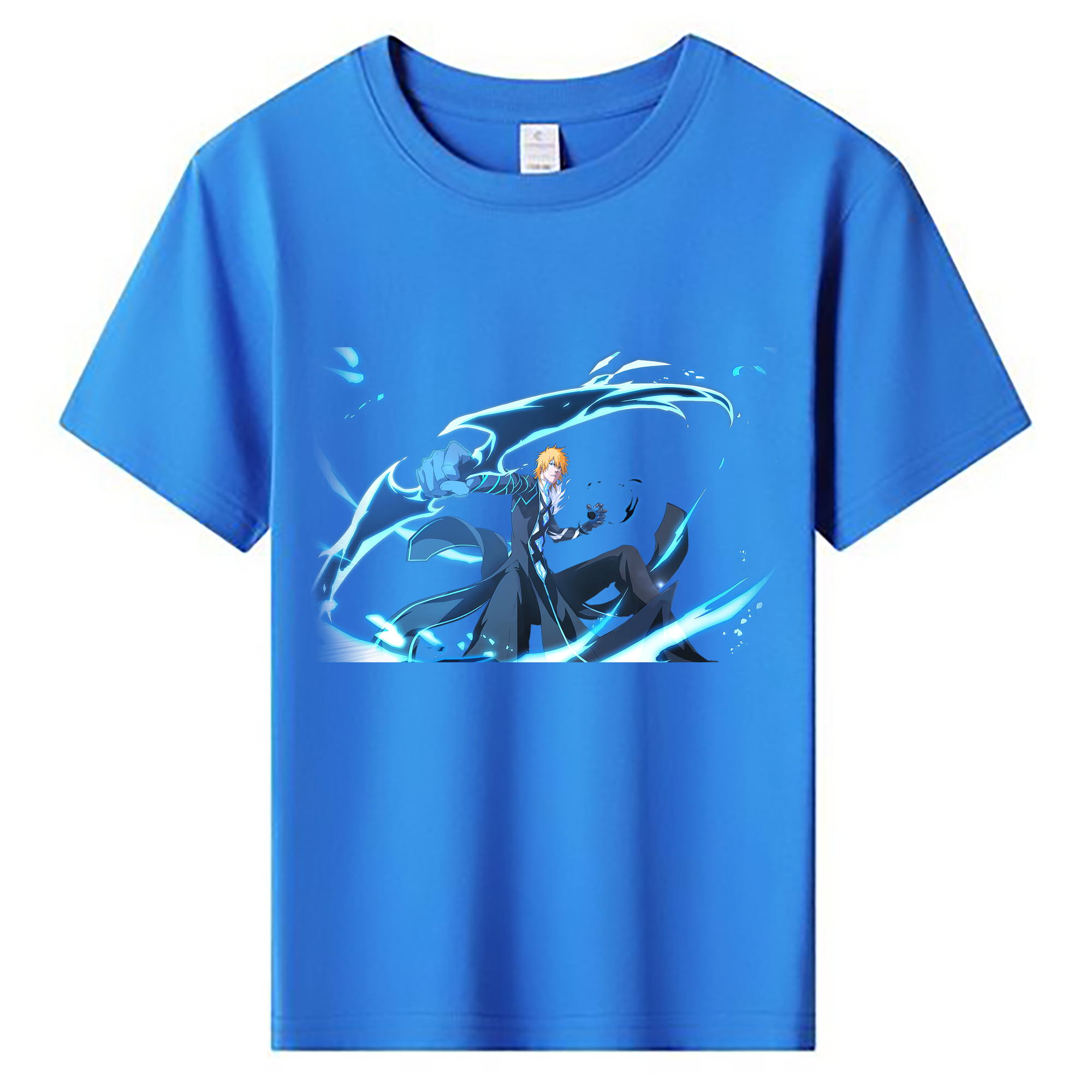 （画像用） ブリーチ 黒崎一護（くろさき いちご）BLEACH Kurosaki Ichigo 綿100％キッズTシャツ（フロントプリント）
